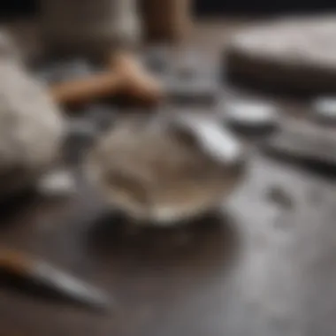 Essential tools for quartz polishing laid out neatly