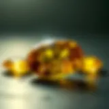 Brilliant yellow sapphire reflecting light