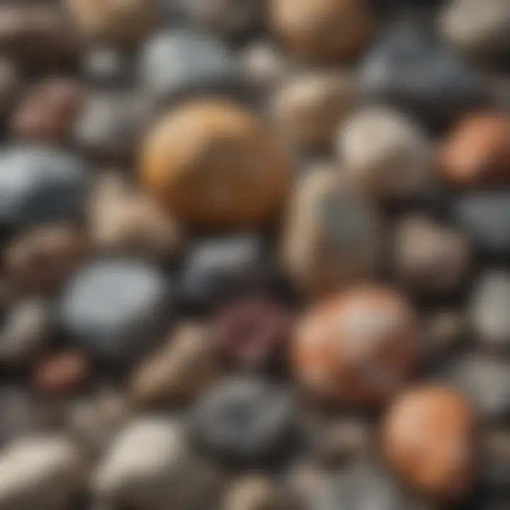 Close-up view of various mineral rocks showcasing their unique textures