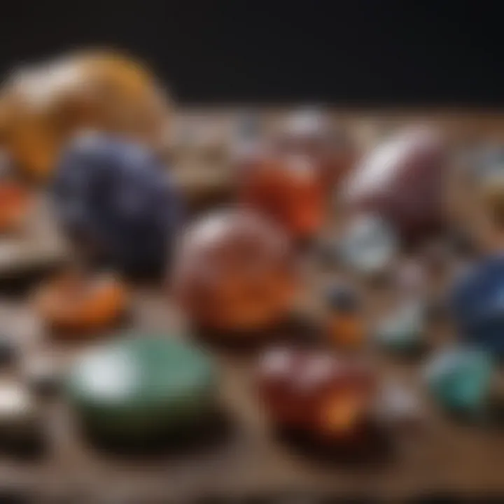 Tools used for examining gemstones, including agate