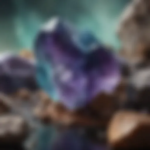 Fluorite crystal exhibiting vibrant colors and clarity