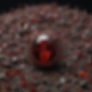 Cultural Significance of Anthill Garnet A collection of anthill garnet jewelry pieces arranged artistically to showcase their cultural significance