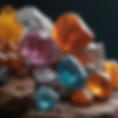 Differentiating Gemstones from Ordinary Rocks A comparison image highlighting the differences between gemstones and common rocks.