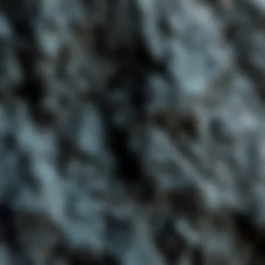 Close-up of Basaltic Rock Close-up of basaltic rock with its distinctive grain structure