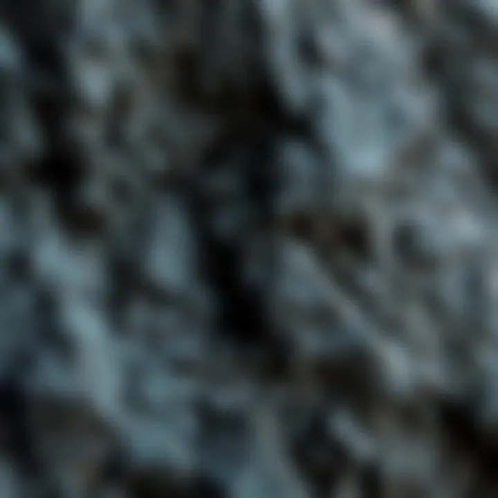 Close-up of Basaltic Rock Close-up of basaltic rock with its distinctive grain structure