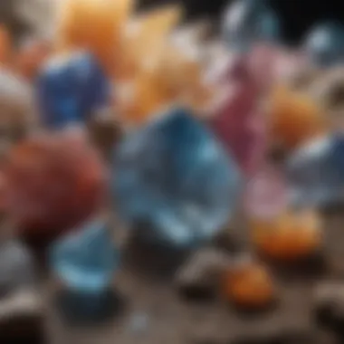 Diverse Rare Crystals A beautifully arranged display of rare crystals, illustrating their diversity.