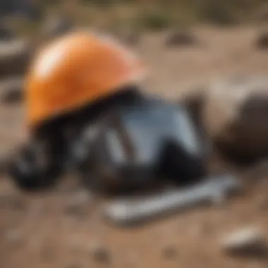 Safety gear necessary for using rock breaking tools