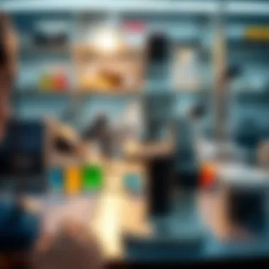 Refractometer in a laboratory setting with various samples