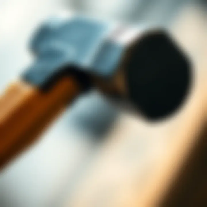 High-Quality Hammer Craftsmanship A close-up of a high-quality hammer showcasing its craftsmanship