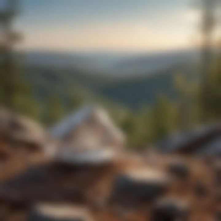 A scenic view of the Ouachita Mountains, a prime location for crystal digging