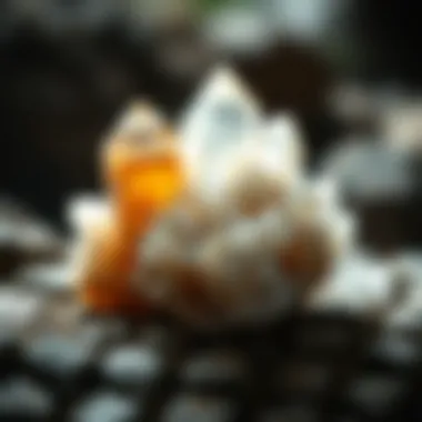 Crystals in Nature An artistic representation of a crystal formation in a natural setting