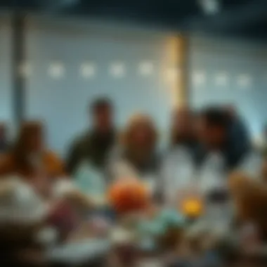 A group of enthusiasts sharing knowledge at a crystal collecting event