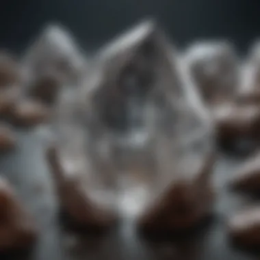 Quartz Crystal Facets A glimmering quartz crystal showcasing its unique facets and clarity.