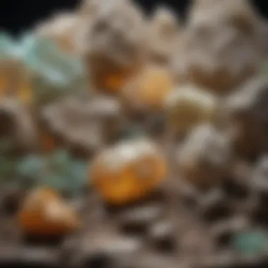 Educational Display of Phosphorescent Specimens Educational display featuring phosphorescent specimens and their geological significance