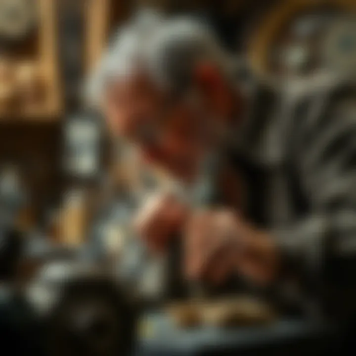 Craftsman using a rotary tool in a collection project