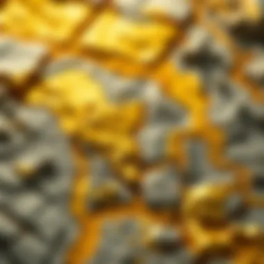 Geological Map of Gold Regions Geological map highlighting gold-rich regions