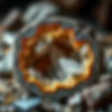 A beautifully cracked geode revealing stunning crystals inside