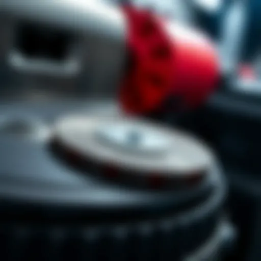 Polishing Discs of a Flat Lap Machine Close-up of a flat lap machine showcasing its polishing discs