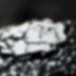 Close-up view of black obsidian showcasing its glossy texture and sharp edges