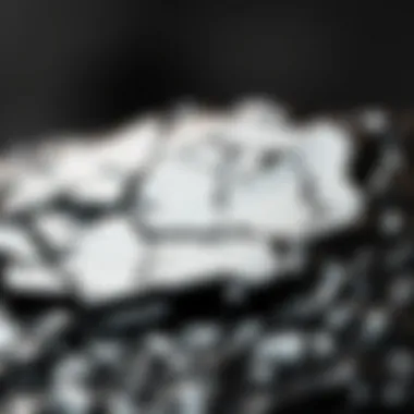 Close-up view of black obsidian showcasing its glossy texture and sharp edges