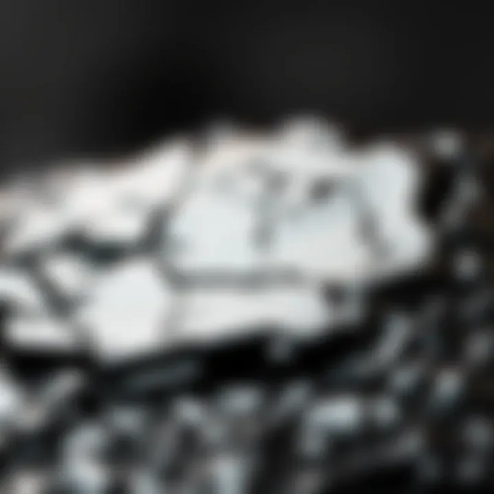 Close-up view of black obsidian showcasing its glossy texture and sharp edges