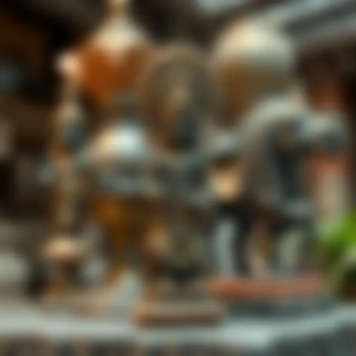 Decorative Indian sculptures reflecting cultural heritage