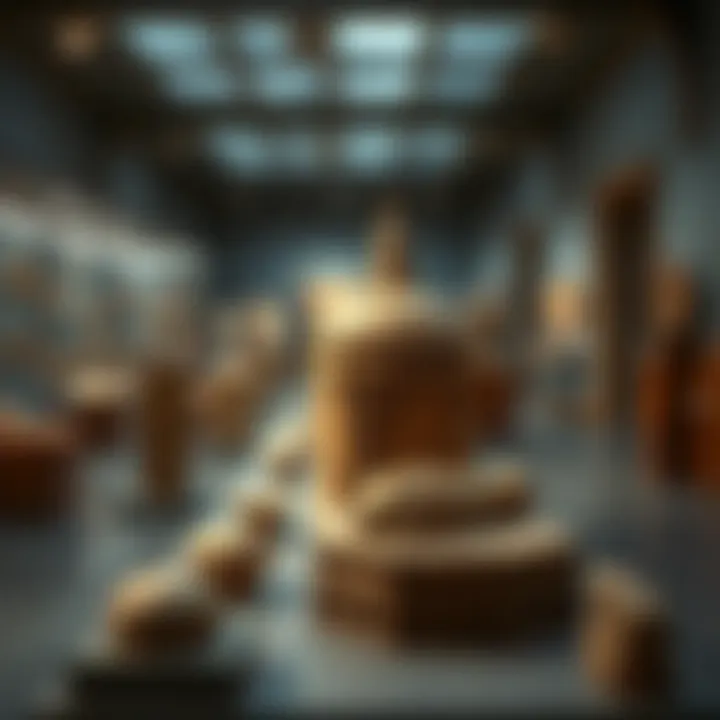 Historical artifacts from Indian archaeology in a museum setting