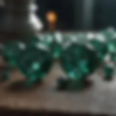 Crafting with Dark Green Gemstones Artisan crafting jewelry featuring dark green gemstones