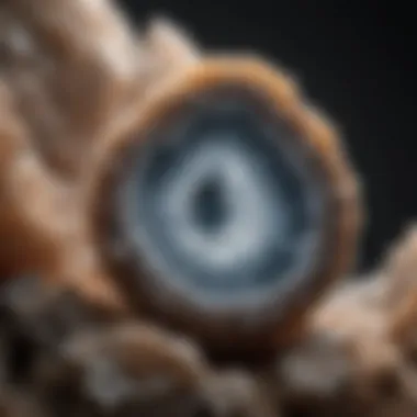 Breathtaking calcite geode displaying unique formations and textures