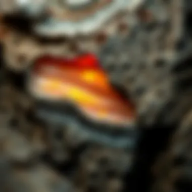 Geological layers revealing opal deposits