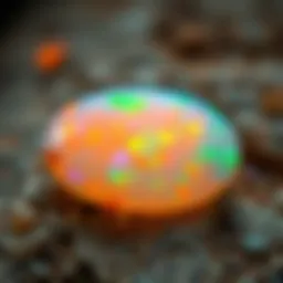 Ethiopian opal showcasing vibrant color play