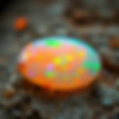 Ethiopian Opal with Mesmerizing Color Play Ethiopian opal showcasing vibrant color play