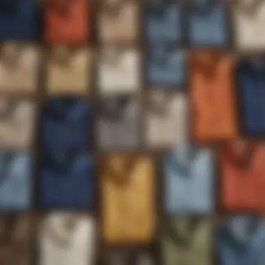 An artistic display of fossil shirts in different styles, highlighting their unique cultural significance.