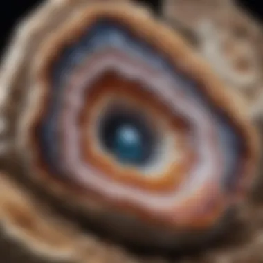 The Rugged Beauty of a Geode's Outer Shell Exterior view of a geode showcasing its rugged texture