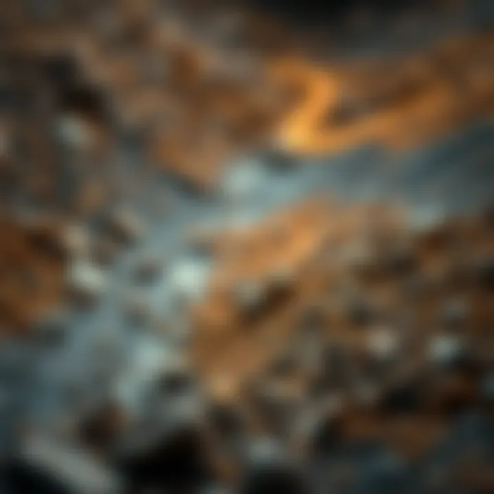 Environmental Impact of Gold Mining Impact of mining on the environment depicted through a before-and-after comparison.