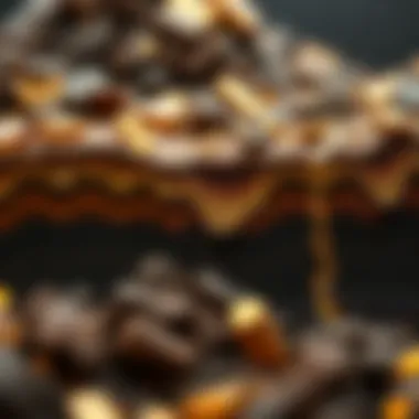 Geological Richness Beneath Cross-section of the earth displaying geological formations rich in gold.