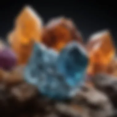 A variety of crystals showcasing their unique colors and textures