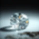A close-up view of a laboratory-created diamond showcasing its brilliance and clarity.