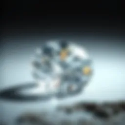 A close-up view of a laboratory-created diamond showcasing its brilliance and clarity.