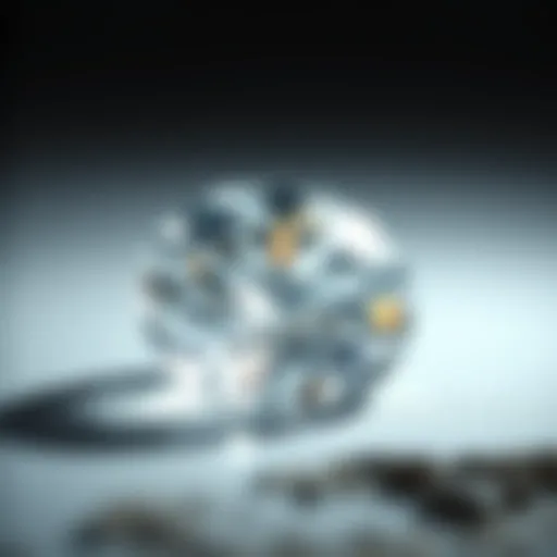 A close-up view of a laboratory-created diamond showcasing its brilliance and clarity.