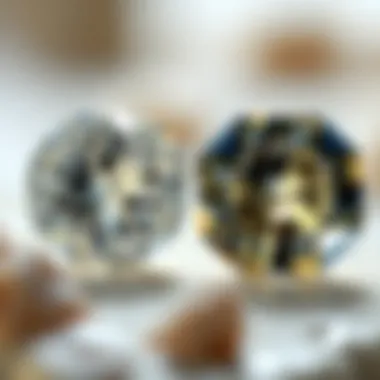 Natural vs Synthetic Diamonds A side-by-side comparison of natural and synthetic diamonds highlighting key differences.