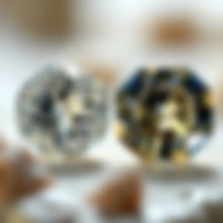 Natural vs Synthetic Diamonds A side-by-side comparison of natural and synthetic diamonds highlighting key differences.