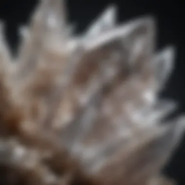 Intricate Facets of Quartz Crystal A stunning large quartz crystal displaying its intricate natural facets