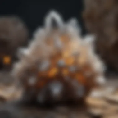 Natural Crystal Cluster in Geological Setting An impressive natural crystal cluster found in a geological setting