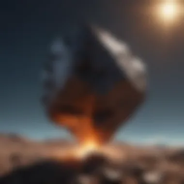 Meteorite Atmospheric Entry An artistic representation of a meteorite entering Earth's atmosphere, illustrating the fiery descent