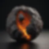 Rare meteorite specimen showcasing unique textures and colors