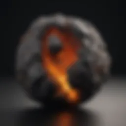 Rare meteorite specimen showcasing unique textures and colors