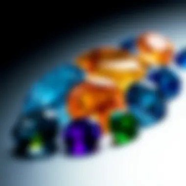 Montana Sapphires in Various Hues A stunning display of Montana sapphires showcasing their vibrant colors and clarity.