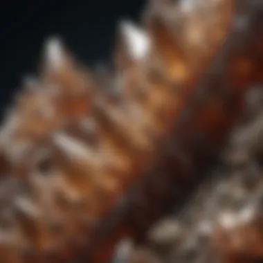 Phlogopite Crystals: Unique Structure Close-up view of phlogopite crystals showcasing their unique structure