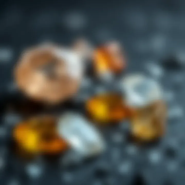Aesthetic Appeal of Quartz Gemstones Elegant gemstone pieces made from quartz, emphasizing its aesthetic appeal
